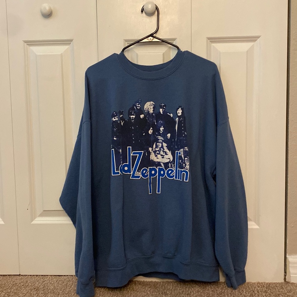 Selling this Led Zeppelin medium blue crew neck!